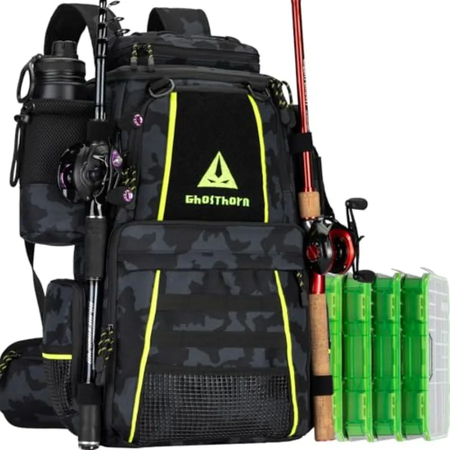 Ghosthorn Fishing Tackle Backpack 43L Outdoor Waterproof Storage Bag with 4×3600 Tackle Boxes Rod Holder and Detachable Waist B
Ghosthorn Fishing Tackle Backpack 43L Outdoor Waterproof Storage Bag with 4×3600 Tackle Boxes Rod Holder and Detachable Waist B