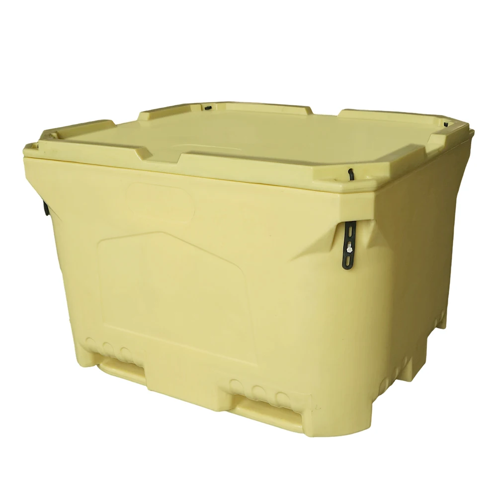 Heavy Duty 660L Fish Bin LLDPE Rotomold Large Cooler Box Double Wall Insulated Tubs for Fish Transportation and Processing
Heavy Duty 660L Fish Bin LLDPE Rotomold Large Cooler Box Double Wall Insulated Tubs for Fish Transportation and Processing