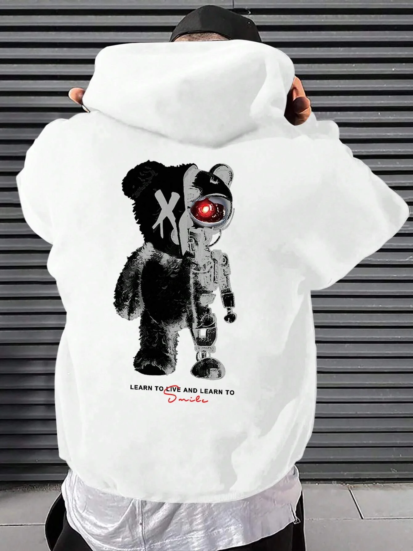 2024 Hot Sale Men's Bear & Slogan Graphic Printed Casual Sport & Commute Versatile Letter Embellished Fleece Lined White Hoodie
2024 Hot Sale Men's Bear & Slogan Graphic Printed Casual Sport & Commute Versatile Letter Embellished Fleece Lined White Hoodie