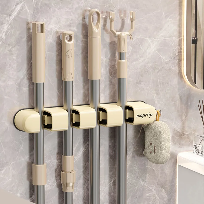4-slot Mop Clip Punch-free Wall-mounted Storage Rack for Bathroom Door Broom Mop Storage Kitchen Bathroom Cleaning Tools Storage
4-slot Mop Clip Punch-free Wall-mounted Storage Rack for Bathroom Door Broom Mop Storage Kitchen Bathroom Cleaning Tools Storage