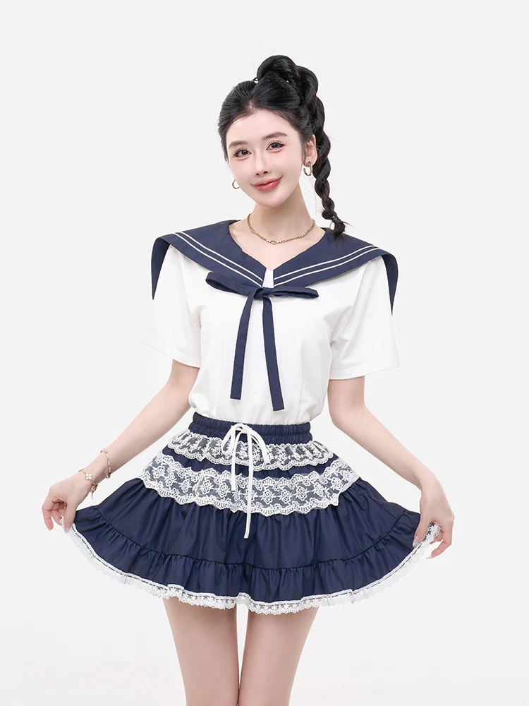 LADIES FIRST High Waist Lace Splicing Skirt Sweet Sle Women's Faion Polyester A-Line Skirt with Inner
LADIES FIRST High Waist Lace Splicing Skirt Sweet Sle Women's Faion Polyester A-Line Skirt with Inner