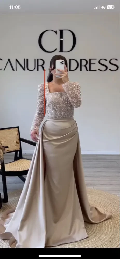 OLOEY Glitter Dubai Arabic Women Evening Dresses Long Sleeves Square Neck Detachable Train Formal Party Prom Gowns Plus Size
OLOEY Glitter Dubai Arabic Women Evening Dresses Long Sleeves Square Neck Detachable Train Formal Party Prom Gowns Plus Size