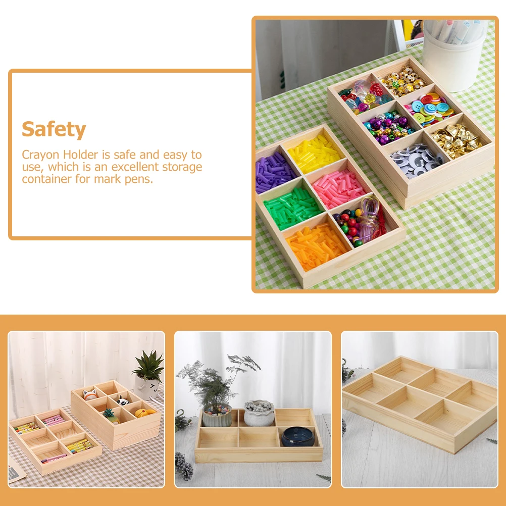 6 Compartments Watercolor Pen Storage Tray Colored Pencils Case Pine Wood Large Capacity Crayon Organizer Desk Accessories
6 Compartments Watercolor Pen Storage Tray Colored Pencils Case Pine Wood Large Capacity Crayon Organizer Desk Accessories