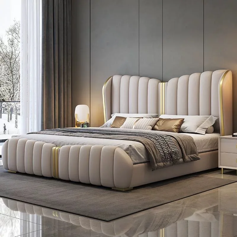 Luxury Modern Cooling Leather Steel/Metal Folding Wooden Bed Home Hotel For King/Queen/Double Bedroom Furniture For Apartments
Luxury Modern Cooling Leather Steel/Metal Folding Wooden Bed Home Hotel For King/Queen/Double Bedroom Furniture For Apartments