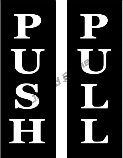 Push Pull 1 Pair Door Sticker Set Sign Warning Vertical Inch Vinyl Decal Indoor Outdoor Window Door Business Retail Store
Push Pull 1 Pair Door Sticker Set Sign Warning Vertical Inch Vinyl Decal Indoor Outdoor Window Door Business Retail Store