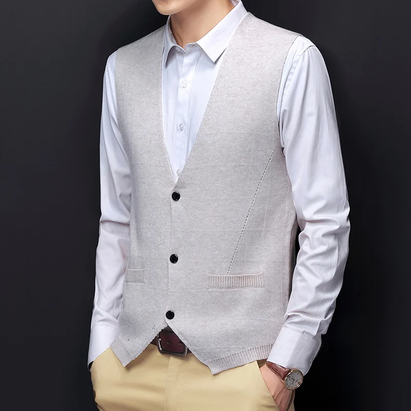 2022 Autumn New Men's Thick Suit Knitted Vest Business Casual Wool V-neck Sweater Male Brand Clothes
2022 Autumn New Men's Thick Suit Knitted Vest Business Casual Wool V-neck Sweater Male Brand Clothes