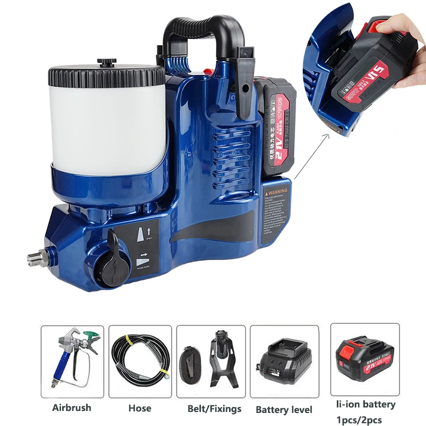 High Pressure Airless Sprayer Electric Paint Sprayer Gun Lithium Battery Rechargeable Small Backpack Style Wall Sprayer
High Pressure Airless Sprayer Electric Paint Sprayer Gun Lithium Battery Rechargeable Small Backpack Style Wall Sprayer