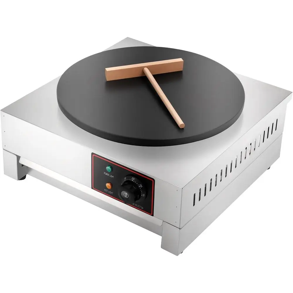 Commercial Electric Crepe Maker Pancake hine, 1700W 16 Inch Griddle hine 430 StainlSteel Circular rying Pan Non-Stick Electric C
Commercial Electric Crepe Maker Pancake hine, 1700W 16 Inch Griddle hine 430 StainlSteel Circular rying Pan Non-Stick Electric C