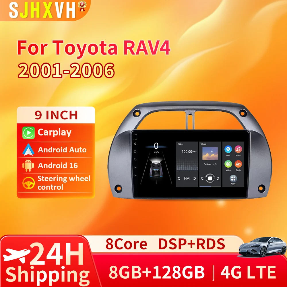 Android 16 for Toyota RAV4 Rav 4 2001 2002 2003 2004 2005 2006 Car Radio Multimedia Player 2 Din Carplay Stereo GPS DVD
Android 16 for Toyota RAV4 Rav 4 2001 2002 2003 2004 2005 2006 Car Radio Multimedia Player 2 Din Carplay Stereo GPS DVD