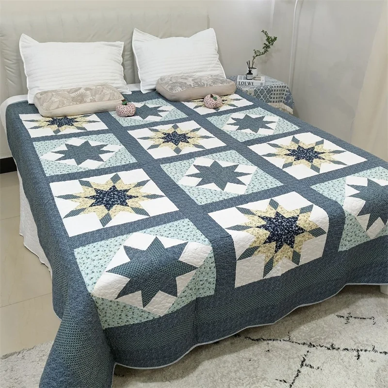 Handmade Patchwork Cotton Quilt Bedspread on The Bed Linen Quilted Blanket Coverlet Cubrecam Bed Cover Summer Quilt Home Bedding
Handmade Patchwork Cotton Quilt Bedspread on The Bed Linen Quilted Blanket Coverlet Cubrecam Bed Cover Summer Quilt Home Bedding