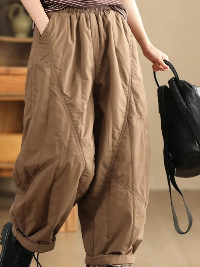 Winter Women's Loose Casual Cotton Linen Blend Thi Warm Harem Pants Pure Color Splicing Long Trousers Versatile Comfortable
Winter Women's Loose Casual Cotton Linen Blend Thi Warm Harem Pants Pure Color Splicing Long Trousers Versatile Comfortable