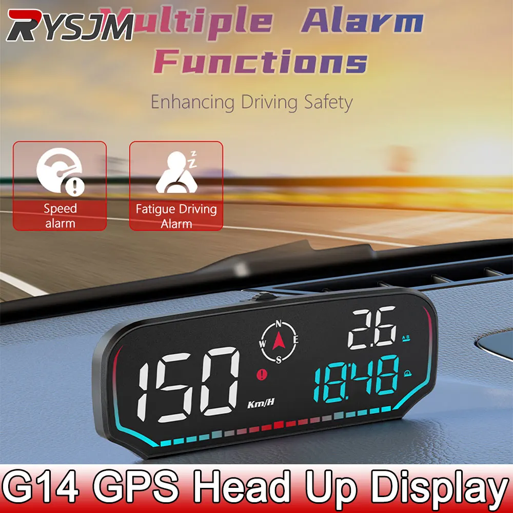 G14 Digital GPS Speedometer for All Car GPS HUD Head Up Display Universal Odometer Over Speed Alarm Auto Electrinic Accessories
G14 Digital GPS Speedometer for All Car GPS HUD Head Up Display Universal Odometer Over Speed Alarm Auto Electrinic Accessories