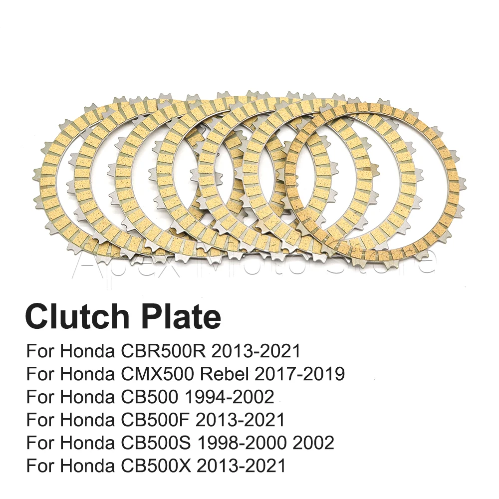 For Honda CBR500R CBR 500R CMX500 Rebel CB500 CB500F CB500S CB500X CB 500 S F X Motorcycle Clutch Plate Friction Disc Kits
For Honda CBR500R CBR 500R CMX500 Rebel CB500 CB500F CB500S CB500X CB 500 S F X Motorcycle Clutch Plate Friction Disc Kits