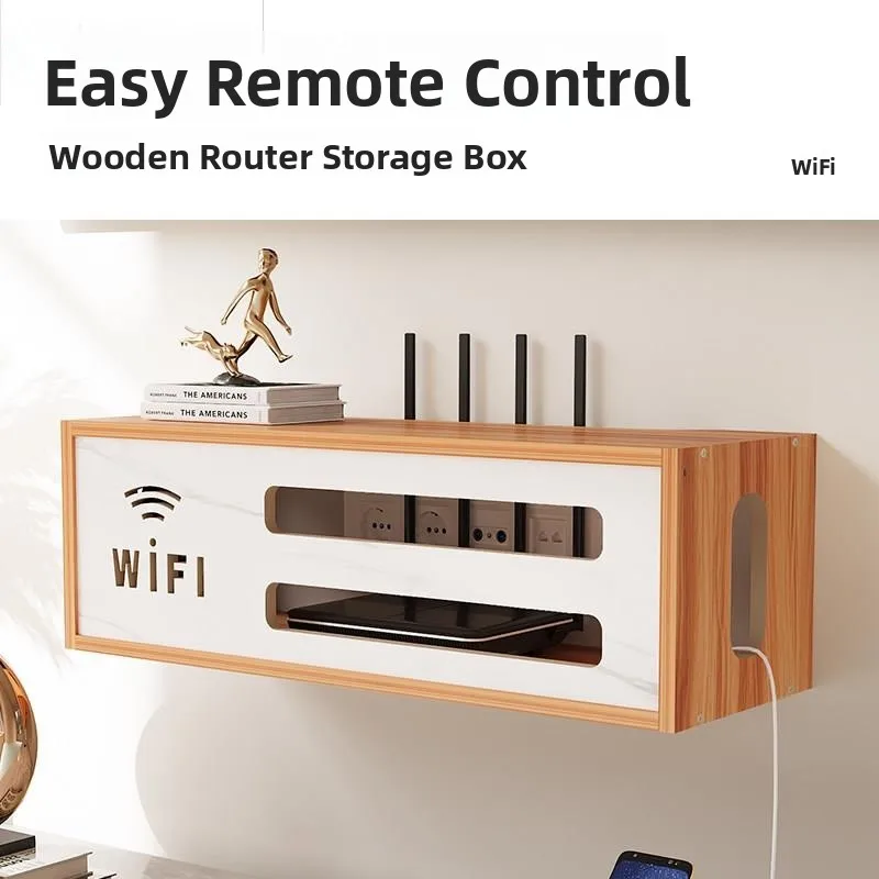 Wooden Wireless Network Router Storage Box Wall-Mounted Top-Box Home Organizer Hide Cable Neatly No-Punching Needed
Wooden Wireless Network Router Storage Box Wall-Mounted Top-Box Home Organizer Hide Cable Neatly No-Punching Needed