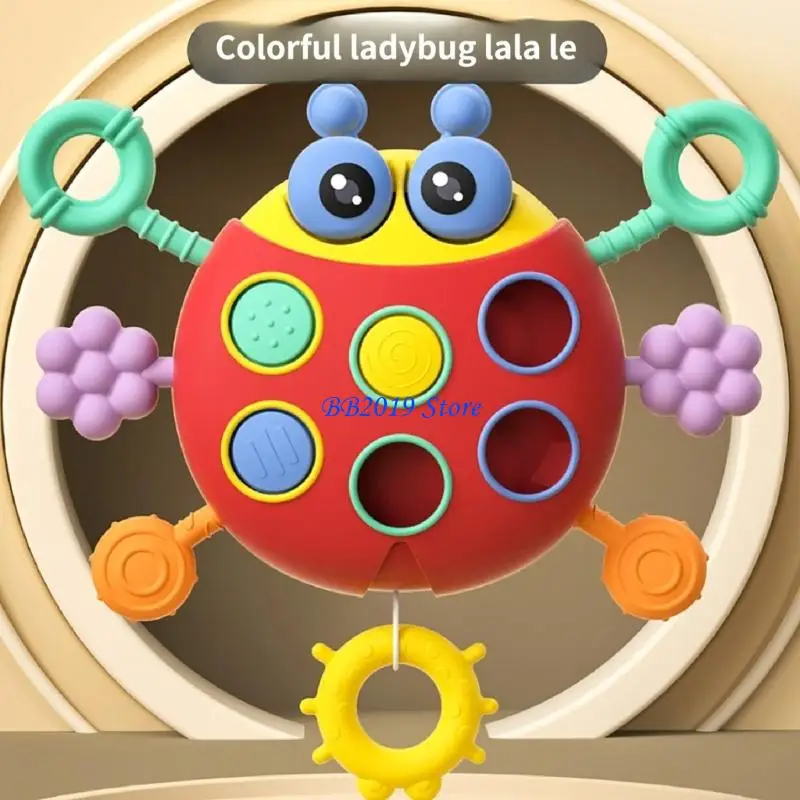 Q0KB Safe Baby Rattle Activity Toy Cartoon Ladybird Design Early Learning Texture Toy
Q0KB Safe Baby Rattle Activity Toy Cartoon Ladybird Design Early Learning Texture Toy