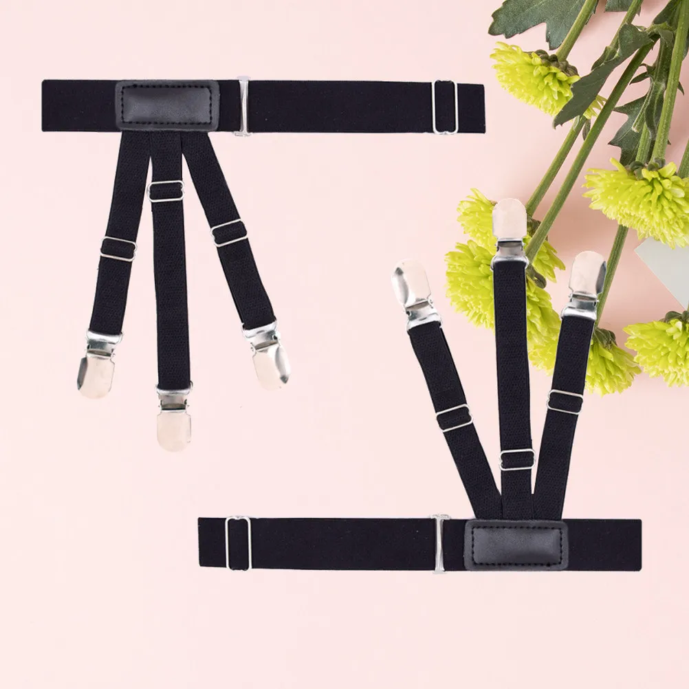 2pcs Anti-Slip Shirt Clip Elastic Adjustable Sock Garters For Men Thigh Tuck Stay Holder Durable Suspenders Black
2pcs Anti-Slip Shirt Clip Elastic Adjustable Sock Garters For Men Thigh Tuck Stay Holder Durable Suspenders Black