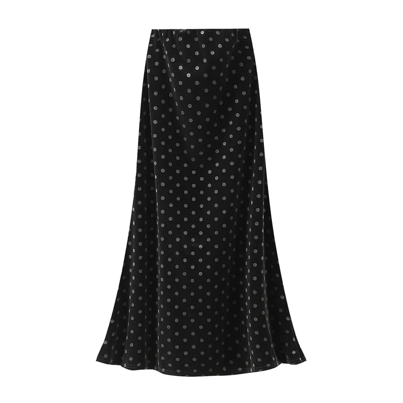 Autumn and winter retro polka dot printed fishtail skirt skirt, women's autumn 2025 new high waist slimming velvet long skirt
Autumn and winter retro polka dot printed fishtail skirt skirt, women's autumn 2025 new high waist slimming velvet long skirt