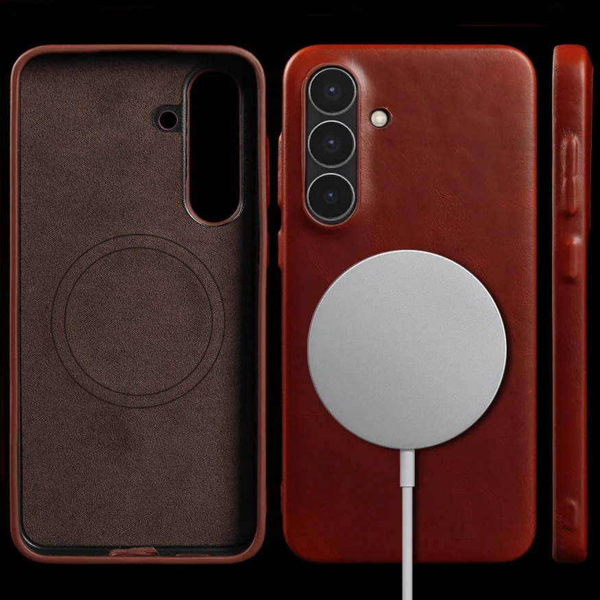 For Magsafe Genuine Real Leather Case For Samsung Galaxy S26 Plus S25 Edge S24 S23 S20 FE S22 S21 Ultra Phone Case Back Cover
For Magsafe Genuine Real Leather Case For Samsung Galaxy S26 Plus S25 Edge S24 S23 S20 FE S22 S21 Ultra Phone Case Back Cover