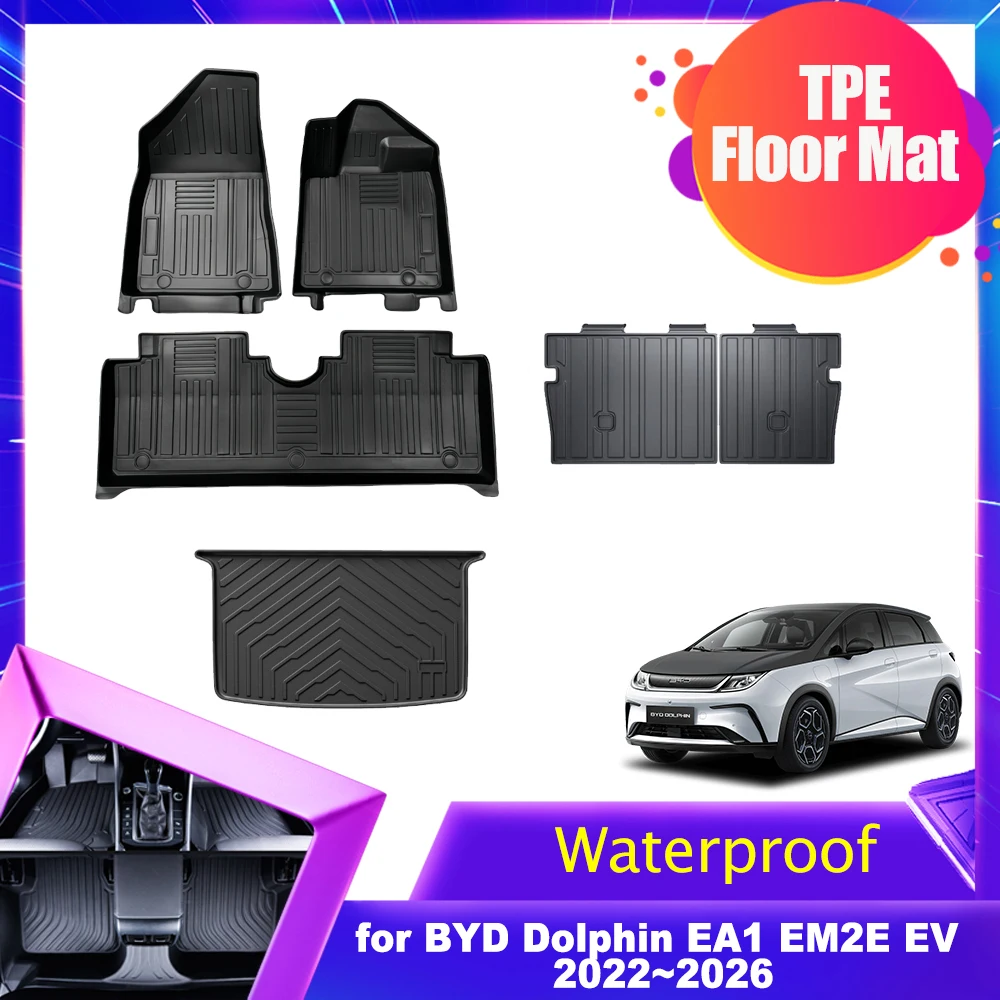 Car Floor Mat for BYD Dolphin EA1 EM2E EV 2022~2026 2023 2024 TPE Foot Liner Trunk Seat back Pad Waterproof Protector Accessorie
Car Floor Mat for BYD Dolphin EA1 EM2E EV 2022~2026 2023 2024 TPE Foot Liner Trunk Seat back Pad Waterproof Protector Accessorie