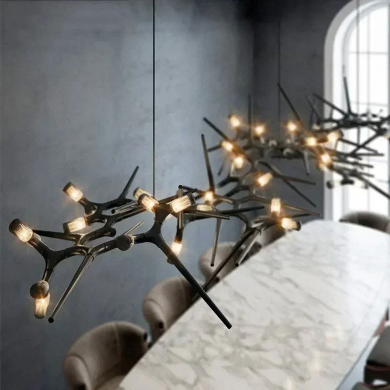 Postmodern Novelty LED Chandelier Lighting Luxury Dining Living Room Black Long Hanging Lamp Restaurant Villa Lobby Art Fixtures
Postmodern Novelty LED Chandelier Lighting Luxury Dining Living Room Black Long Hanging Lamp Restaurant Villa Lobby Art Fixtures