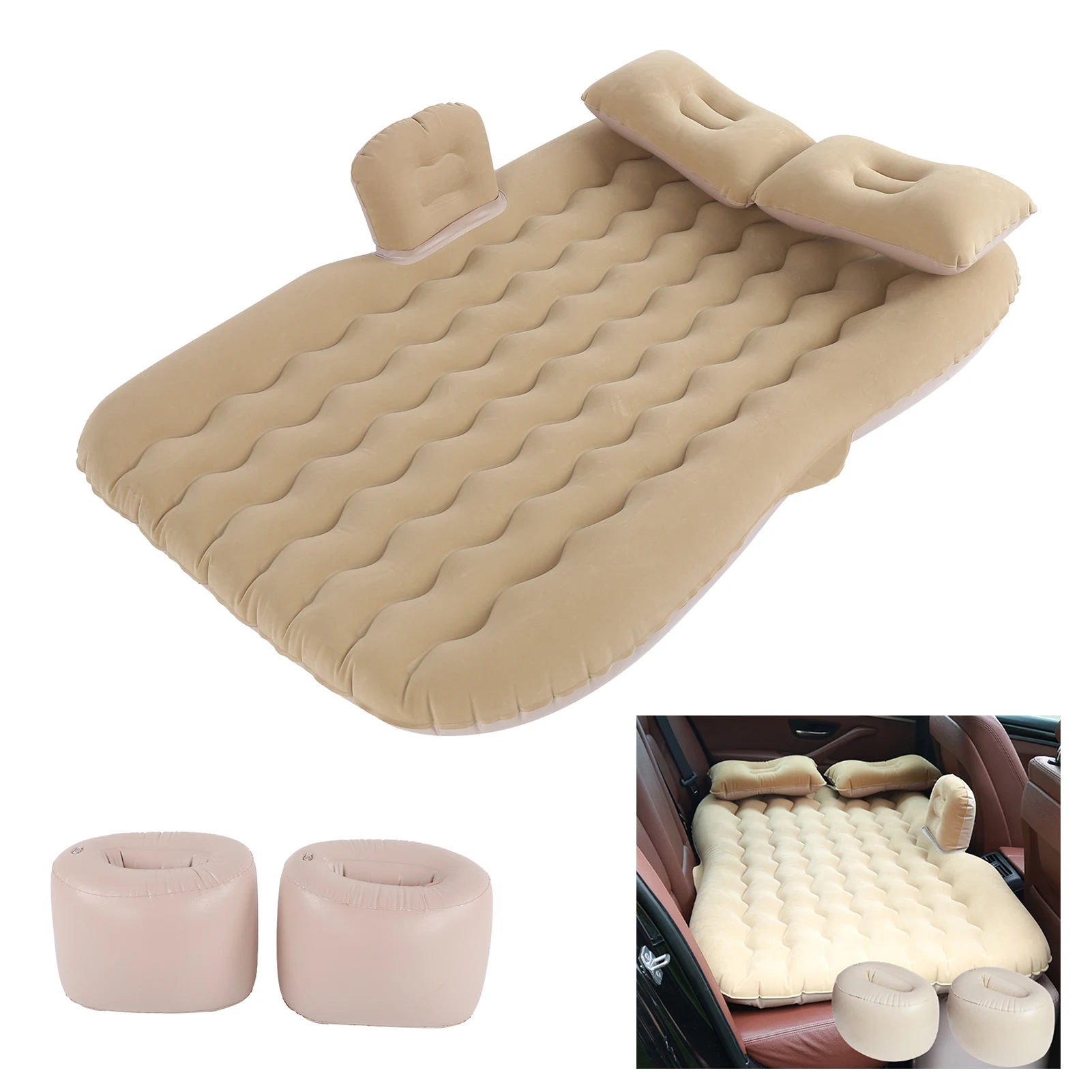 Car Inflatable Bed Car Mattress PVC Flocking Safe Block Round Pier Wavy Stripes 12V Air Pump for Sedan Water
Car Inflatable Bed Car Mattress PVC Flocking Safe Block Round Pier Wavy Stripes 12V Air Pump for Sedan Water