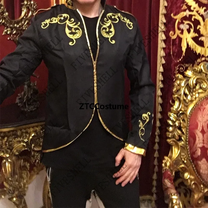 Victorian Medieval Prince King Cosplay Costume Jacket Vintage Embroidery Stand Collar Zip up Blazer for Men
Victorian Medieval Prince King Cosplay Costume Jacket Vintage Embroidery Stand Collar Zip up Blazer for Men