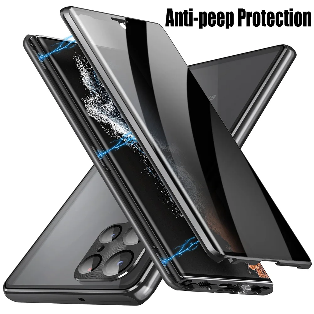 Metal Magnetic Anti Peeping Privacy Cover, Phone Cases, Camera Screen Protection, For Samsung Galaxy S24, S23 Ultra Plus, 5G
Metal Magnetic Anti Peeping Privacy Cover, Phone Cases, Camera Screen Protection, For Samsung Galaxy S24, S23 Ultra Plus, 5G