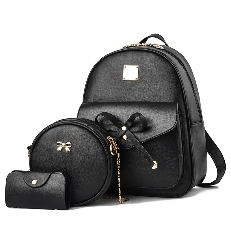 Hot sale 2022 new fashion three-piece backpack large capacity Korean style bow backpack
Hot sale 2022 new fashion three-piece backpack large capacity Korean style bow backpack