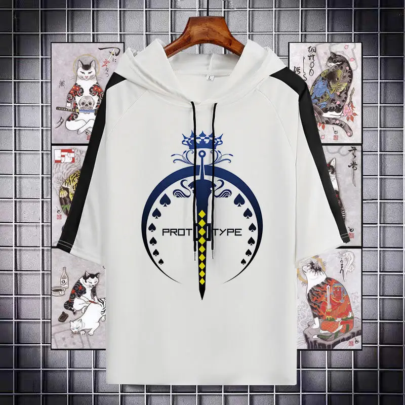 Fate Game Merchandise Saber Half-Sleeve Hooded T-Shirt FGO Black And White Jeanne D'arc Anime Otaku Men's Casual Clothing Trendy
Fate Game Merchandise Saber Half-Sleeve Hooded T-Shirt FGO Black And White Jeanne D'arc Anime Otaku Men's Casual Clothing Trendy
