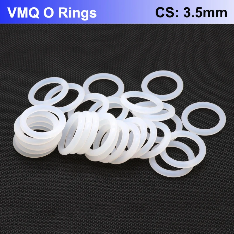 10/50Pcs White Silicone O Ring Gasket Food Grade CS 3.5mm OD 10~150mm Waterproof Washer Round O Shape VMQ O Ring Silicone Rings
10/50Pcs White Silicone O Ring Gasket Food Grade CS 3.5mm OD 10~150mm Waterproof Washer Round O Shape VMQ O Ring Silicone Rings