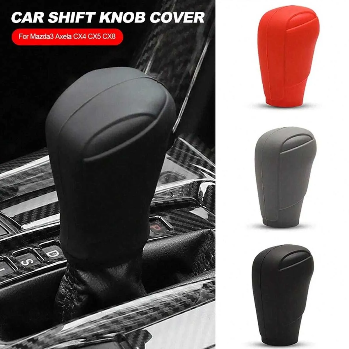 Silicone Car Case Gear Head Shift Collars Shift Knob Grips Cover Shift Lever Decor CarAccessories For Mazda3 Axela CX4 CX5 CX8
Silicone Car Case Gear Head Shift Collars Shift Knob Grips Cover Shift Lever Decor CarAccessories For Mazda3 Axela CX4 CX5 CX8