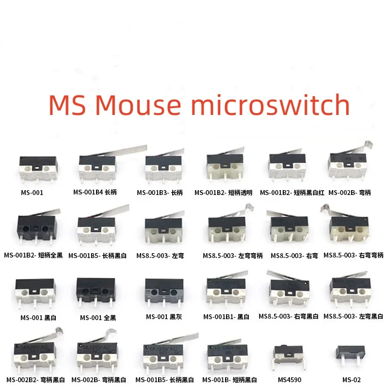 10/50PCS Mouse micro switch small reset ms roller handle micro stroke limiter mouse 3 feet normally open normally closed 
10/50PCS Mouse micro switch small reset ms roller handle micro stroke limiter mouse 3 feet normally open normally closed