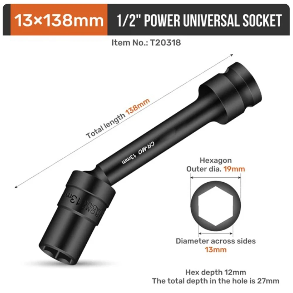 1pc 1 2 Hex Socket Square Interface 12-19mm Head Adapter Converter For Electric Wrench Spanner Power Tools Accessories
1pc 1 2 Hex Socket Square Interface 12-19mm Head Adapter Converter For Electric Wrench Spanner Power Tools Accessories