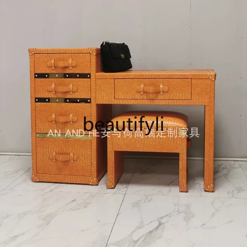 Light luxury personalized small apartment orange, bedroom dresser writing desk complete customization2936
Light luxury personalized small apartment orange, bedroom dresser writing desk complete customization2936
