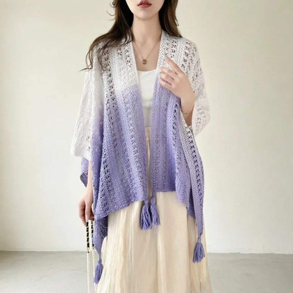 New Hollowed Out Women Shawl Lace Cover Thin Style Tassel Cardigan Knitted Wrap Tassel Trim Knitted Cardigan Vacation Style
New Hollowed Out Women Shawl Lace Cover Thin Style Tassel Cardigan Knitted Wrap Tassel Trim Knitted Cardigan Vacation Style
