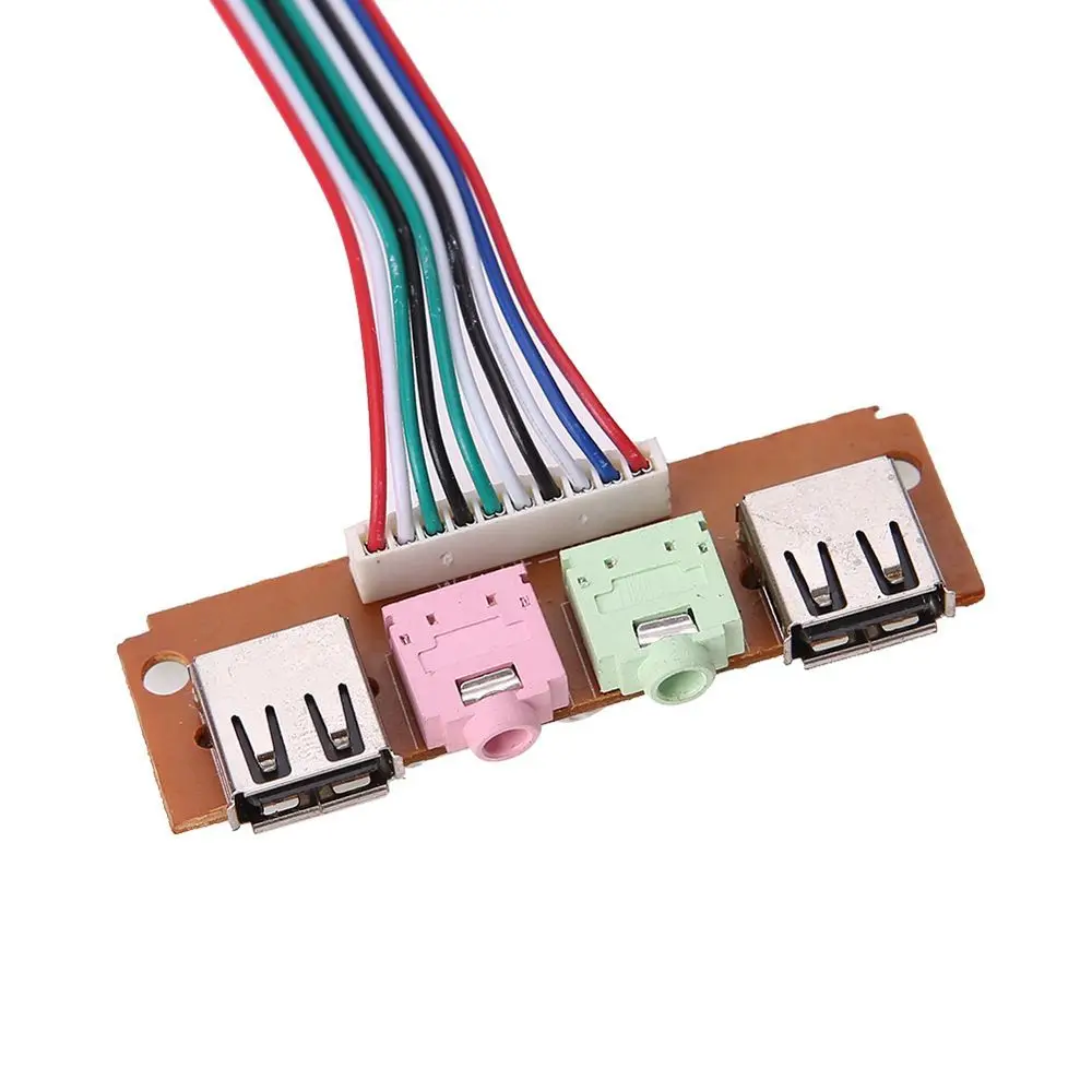 Панель для компьютерного корпуса с 2 аудиоразъемами 6,8 см, 2 портами USB и адаптером для кабеля, плата расширения материнской платы, передняя панель с аудиоразъемами
Панель для компьютерного корпуса с 2 аудиоразъемами 6,8 см, 2 портами USB и адаптером для кабеля, плата расширения материнской платы, передняя панель с аудиоразъемами