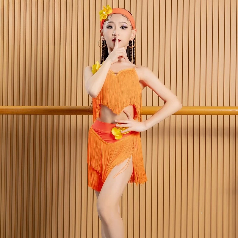 Kids Latin Dance Pantsuit Costumes Ballroom Plus Size Fringe Tassel Dress Pants Girls Salsa Samba Children Stage Outfits Costume
Kids Latin Dance Pantsuit Costumes Ballroom Plus Size Fringe Tassel Dress Pants Girls Salsa Samba Children Stage Outfits Costume