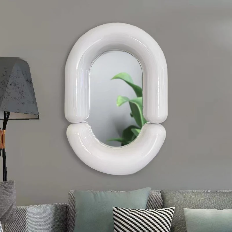 Small q mirror dressing bedroom makeup decorative wall hanging mirror bathroom 
Small q mirror dressing bedroom makeup decorative wall hanging mirror bathroom