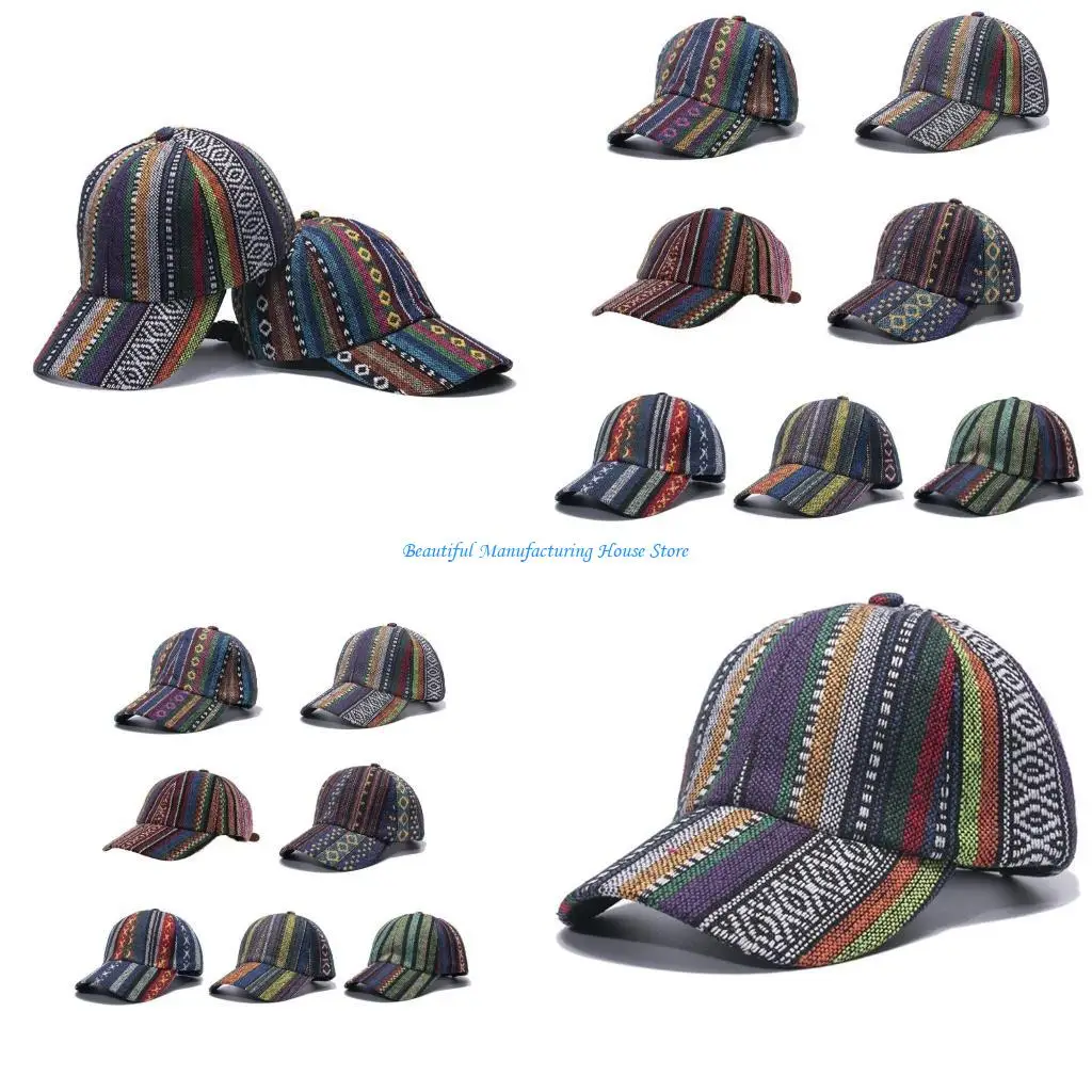 E56A Retro Colorful Baseball Cap Striped Peaked Cap Sport Hat for Outdoor Activities
E56A Retro Colorful Baseball Cap Striped Peaked Cap Sport Hat for Outdoor Activities