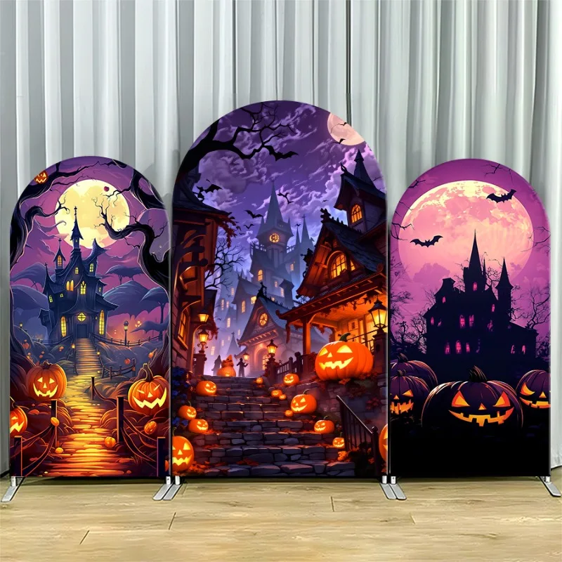 Arch Backdrop Cover Single Side Halloween Spooky Castle Pumpkins Full Moon Party Decoration Photo Booth Background Event Props
Arch Backdrop Cover Single Side Halloween Spooky Castle Pumpkins Full Moon Party Decoration Photo Booth Background Event Props