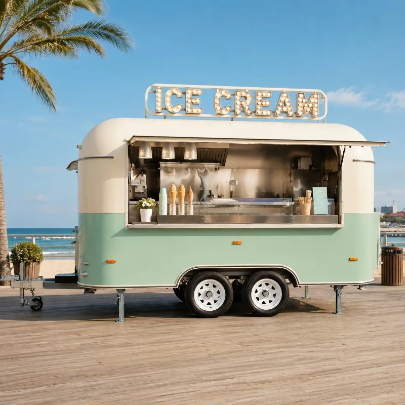 Fast Food Cart Concession Customized Mobile Kitchen Ice Cream Coffee Hot Dog Burger Pizza Street Food
Fast Food Cart Concession Customized Mobile Kitchen Ice Cream Coffee Hot Dog Burger Pizza Street Food