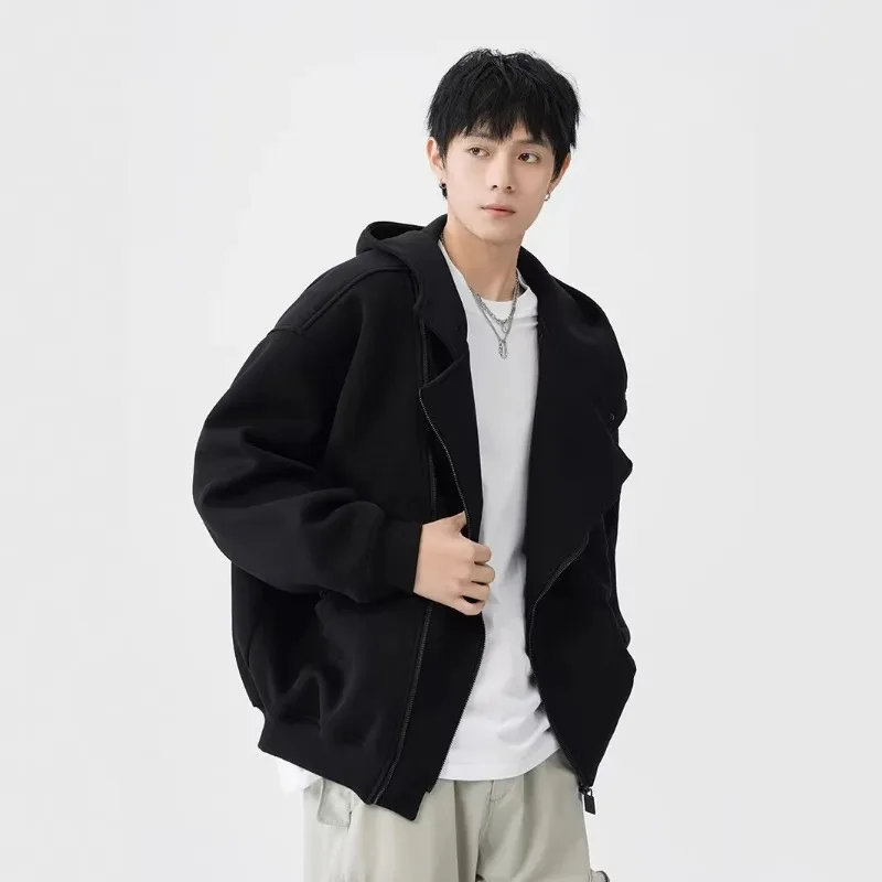 Y2K fashion top double zipper high neck wide hat men hoodies street goth Harajuku casual clothing couples loose trend sweatshirt
Y2K fashion top double zipper high neck wide hat men hoodies street goth Harajuku casual clothing couples loose trend sweatshirt