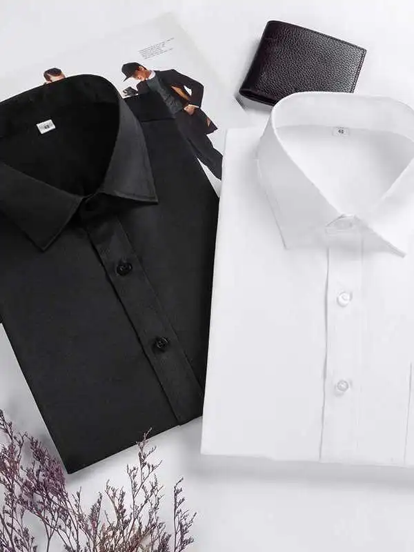 Super Business Shirt Men's Black And White Long Sleeve Thickened PU Leather Cleanfit Style Square Collar Inner Wear for All S...
Super Business Shirt Men's Black And White Long Sleeve Thickened PU Leather Cleanfit Style Square Collar Inner Wear for All S...