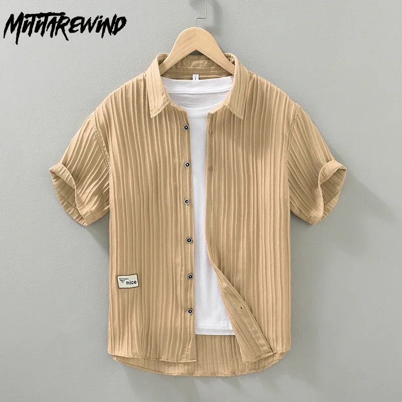 Летние свежие мужские рубашки с коротким рукавом Slin Fit, повседневные повседневные рубашки, однотонная текстурированная рубашка с лацканами, популярная корейская одежда
Летние свежие мужские рубашки с коротким рукавом Slin Fit, повседневные повседневные рубашки, однотонная текстурированная рубашка с лацканами, популярная корейская одежда