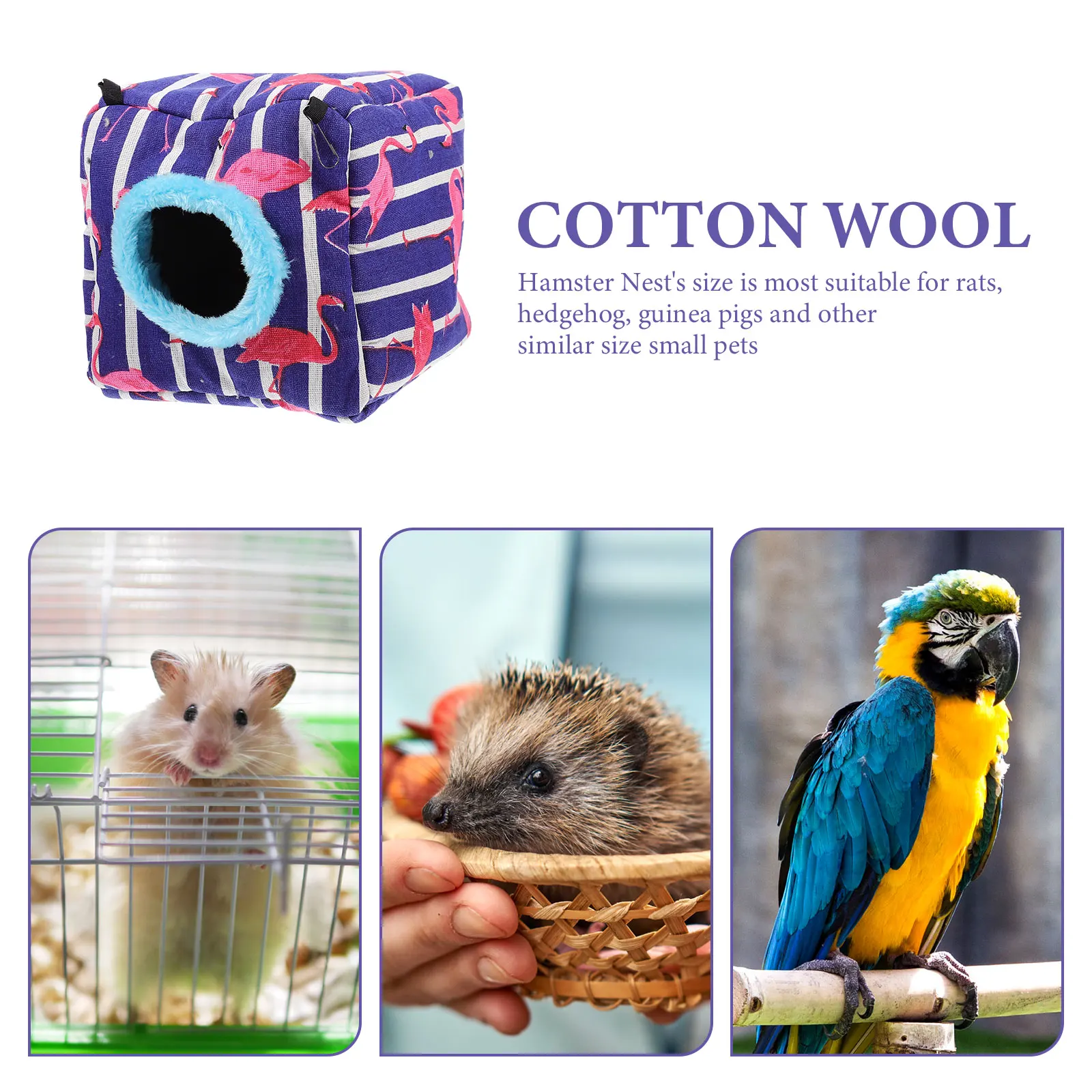 Cotton Warm Nest for Hamster Rat Guinea Pig Hedgehog Squirrel Sugar Glider Small Pet Hanging Bed Yurt-Style Windproof
Cotton Warm Nest for Hamster Rat Guinea Pig Hedgehog Squirrel Sugar Glider Small Pet Hanging Bed Yurt-Style Windproof