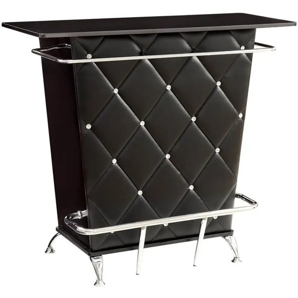 Contemporary Leather Bar Table in Sleek Black
Contemporary Leather Bar Table in Sleek Black