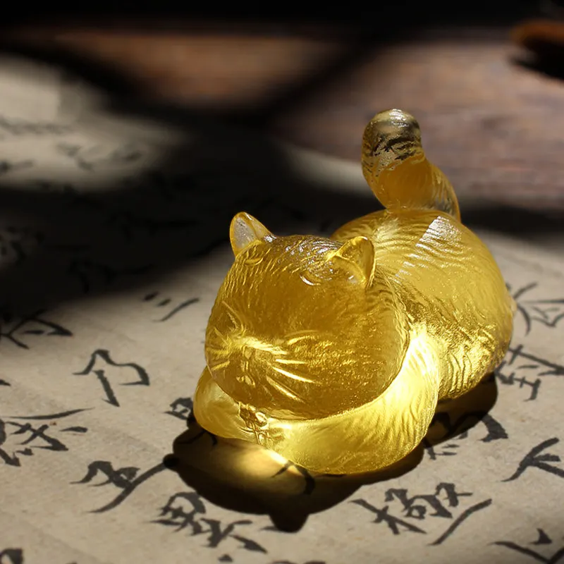Cx handmade glazed Forbidden City cute cat tea pet mini ornament
Cx handmade glazed Forbidden City cute cat tea pet mini ornament