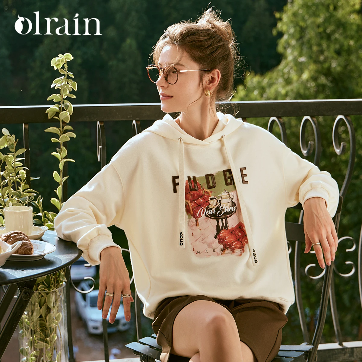 OLrain Women's Apricot Print Hoodie Loose Fit Pullover Sweatshirt Autumn 2025 New Long Sleeve Casual Top O24CR89313 
OLrain Women's Apricot Print Hoodie Loose Fit Pullover Sweatshirt Autumn 2025 New Long Sleeve Casual Top O24CR89313