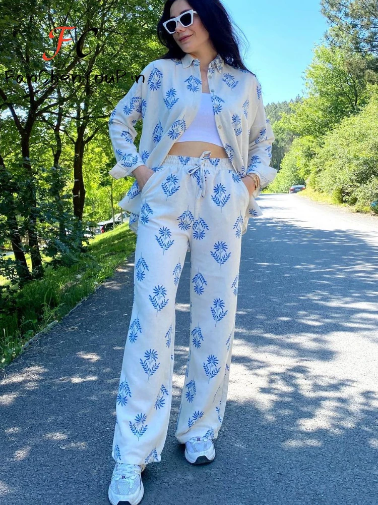 Women's Pant Set 2024 New Spring Elegant Cotton Linen Long Sleeved Shirt Tops High Waist Lace Up Straight Tube Pants 2-Piece Set
Women's Pant Set 2024 New Spring Elegant Cotton Linen Long Sleeved Shirt Tops High Waist Lace Up Straight Tube Pants 2-Piece Set