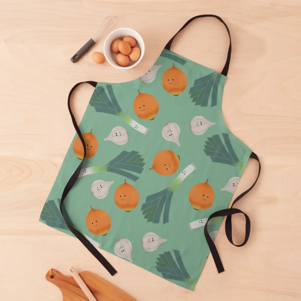 Allium Family - Leek, Onion and Garlic, Pattern Art Apron chefs For Hairdresser Apron
Allium Family - Leek, Onion and Garlic, Pattern Art Apron chefs For Hairdresser Apron